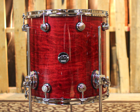 DW Performance Cherry Stain Floor Tom - 14x14