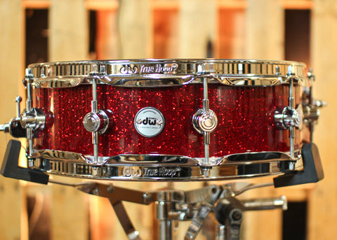 DW 4x14 Collector's Maple VLT Ruby Glass Snare Drum - SO#1350002