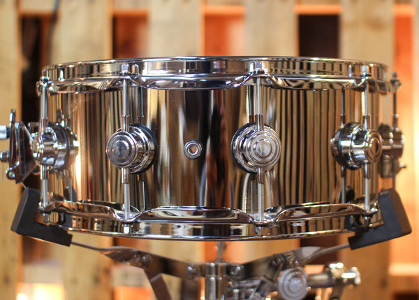 DW 5.5x14 Collector's Polished Nickel over Brass Snare Drum
