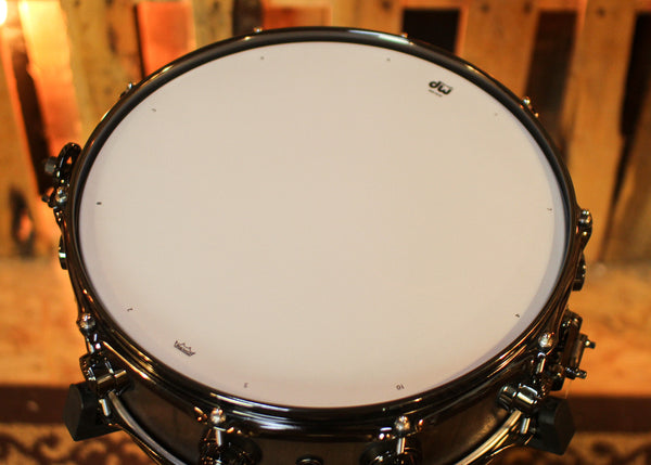 DW 5x14 Collector's Pure Walnut Satin Quick Natural to Ebony Burst Snare Drum - SO#1447187