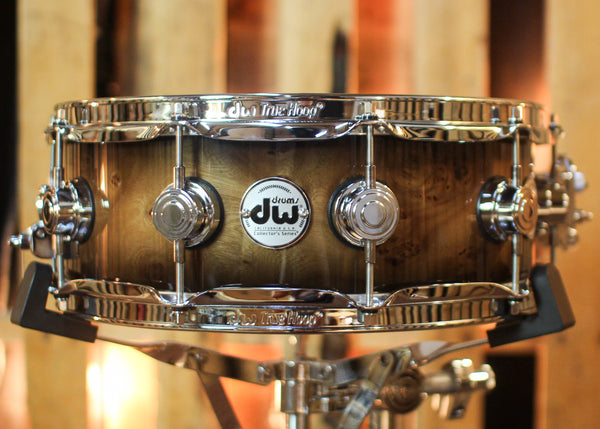DW 5x14 Collector's SonicPly Candy Black Burst over Elm Burl Snare Drum - SO#1448319