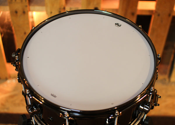 DW 6.5x14 Collector's Black Nickel over Brass Snare Drum w/ Black Nickel Hardware