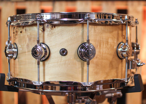 DW 6.5x14 Collector's Cherry Mahogany Mapa Burl Snare Drum - SO#1315782