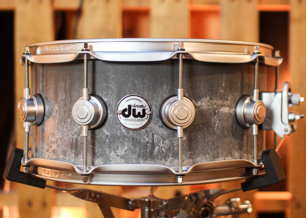 DW 6.5x14 Collector's Concrete Snare Drum w/ Satin Chrome Hardware