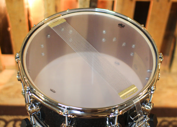 DW 6.5x14 Collector's Mahogany Spruce Black Ice Snare Drum - SO#1450182