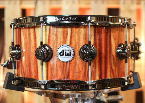 DW 6.5x14 Collector's Maple 333 Candy Stripe Padauk Snare Drum - SO#1234294