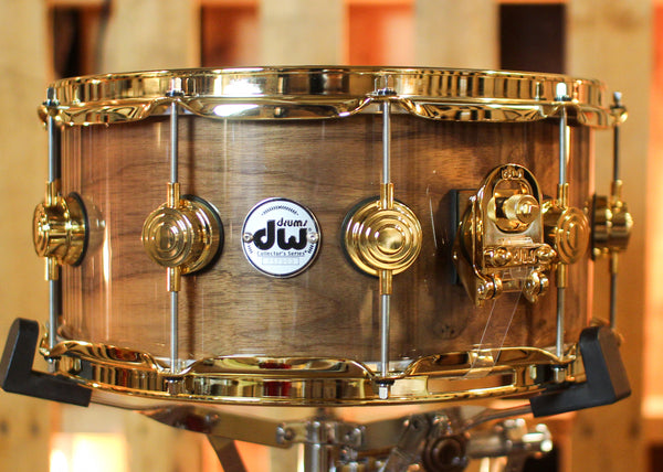 DW 6.5x14 Collector's Maple 333 Natural Lacquer over Moabi Snare Drum - SO#1435564