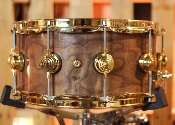 DW 6.5x14 Collector's Maple 333 Natural Lacquer over Moabi Snare Drum - SO#1435564