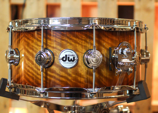 DW 6.5x14 Collector's Maple 333 Almond Burst over Nyatoh Snare Drum - SO#1444620