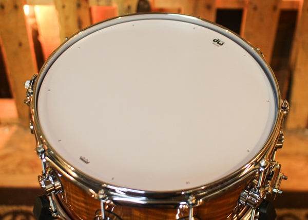 DW 6.5x14 Collector's Maple 333 Almond Burst over Nyatoh Snare Drum - SO#1444620