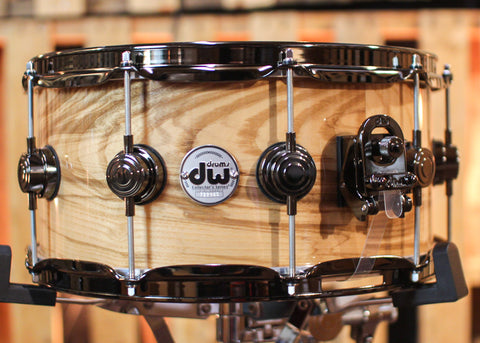 DW 6.5x14 Collector's Maple HVLT Olive Ash Burl Snare Drum - SO#1315770