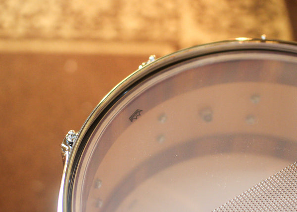 DW 6.5x14 Collector's Maple Purplecore Candy Black Burst over Candy Stripe Padauk Snare Drum - SO#1444622
