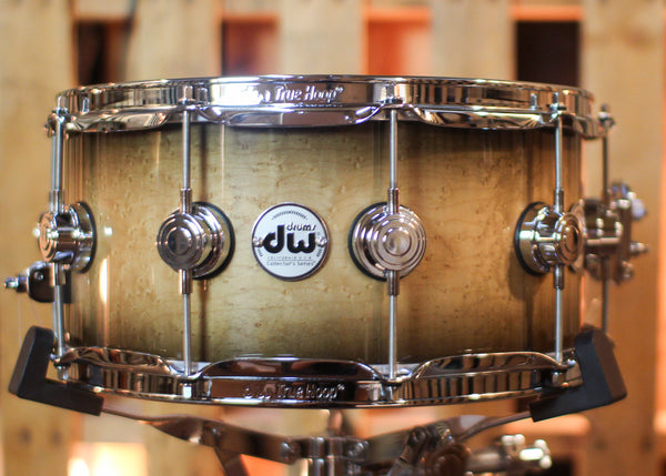 DW 6.5x14 Collector's Maple VLT Candy Black Burst over Birdseye Maple Snare Drum - SO#1444600