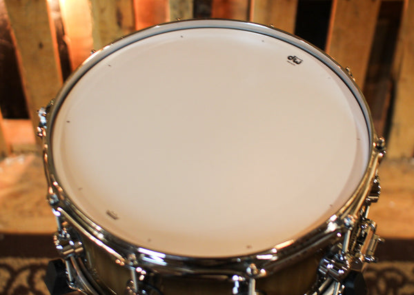 DW 6.5x14 Collector's Maple VLT Candy Black Burst over European Walnut Snare Drum - SO#1358656