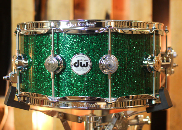DW 6.5x14 Collector's Maple VLT Green Glass Snare Drum - SO#1452256