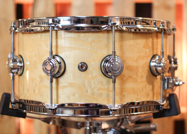 DW 6.5x14 Collector's Maple VLT White Ash Pomelle Snare Drum - SO#1119651