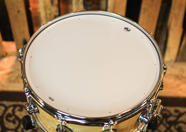 DW 6.5x14 Collector's Maple VLT White Ash Pomelle Snare Drum - SO#1119651