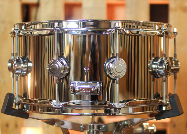 DW 6.5x14 Collector's Polished Nickel over Brass Snare Drum