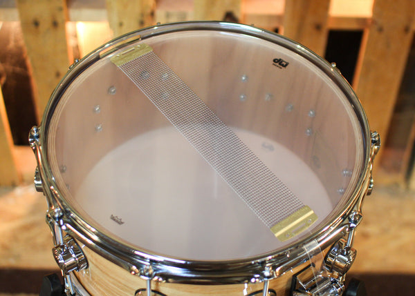 DW 6.5x14 Collector's Pure Oak HVLT Natural Lacquer Snare Drum - SO#1424770