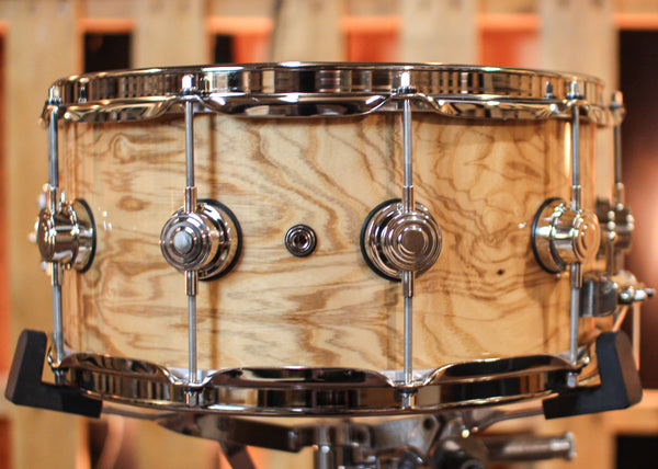 DW 6.5x14 Collector's Pure Purpleheart Olive Ash Burl Snare Drum - SO#1344470