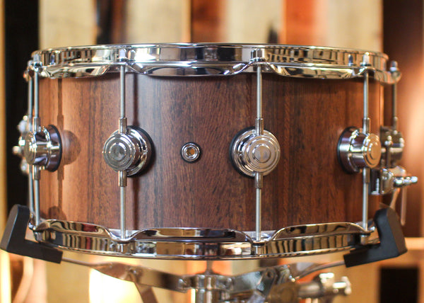 DW 6.5x14 Collector's SonicPly Natural Hard Satin over Tigerwood Snare Drum - SO#1448317