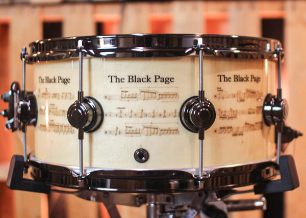 DW 6.5x14 Icon Series Terry Bozzio "The Black Page" Snare Drum - #136 of 250