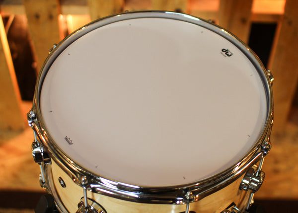DW 7x13 Collector's Maple VLT Natural Satin Oil Snare Drum - SO#1437288