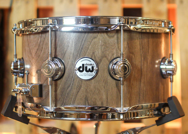 DW 7x13 Collector's Pure Walnut Natural Satin Oil Snare Drum - SO#1437291