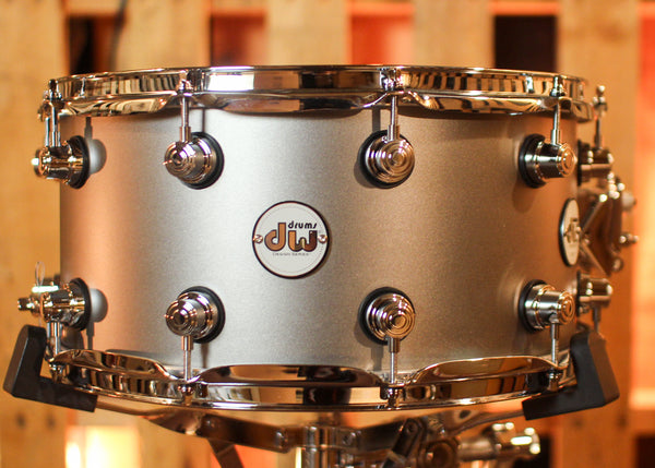 DW 7x14 Design Limited Edition Titanium Satin Matte Lacquer Snare Drum - DDLM0714SSTS