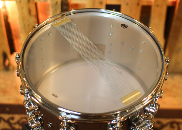 DW 8x14 Collector's Polished Nickel over Brass Snare Drum