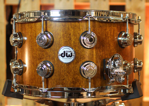 DW 8x14 Collector's SonicPly Honey Satin Oil Snare Drum - SO#1433132