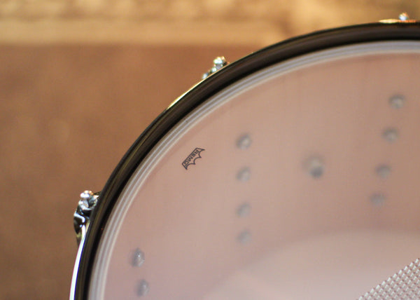 DW 8x14 Collector's SonicPly Natural to Regal Blue Burst over Candy Stripe Padauk Snare Drum - SO#1441739