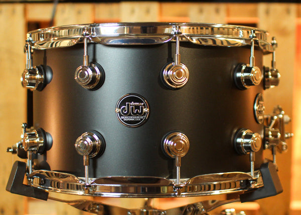 DW Performance Charcoal Metallic Hard Satin Snare Drum - 8x14
