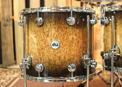 DW Collector's Birch Candy Black Burst over Kurillian Birch Drum Set - 22,10,12,14,16,6.5x14 - SO#1291943