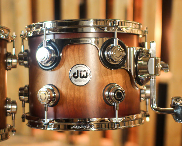 DW Collector's Cherry Purplecore Satin Tobacco Burst Drum Set - 22,10,12,16 - SO#1418886