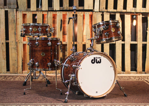 DW Collector's Jazz Cherry Gum Walnut Stain Drum Set - 18,12,14,5x14 - SO#1312570