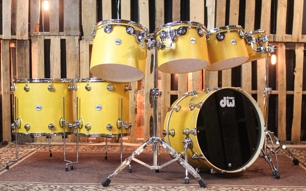 DW Collector's Maple 333 Amber Satin Oil Concert Tom Drum Set - 22,12,13,14,15,16,18 - SO#1439025