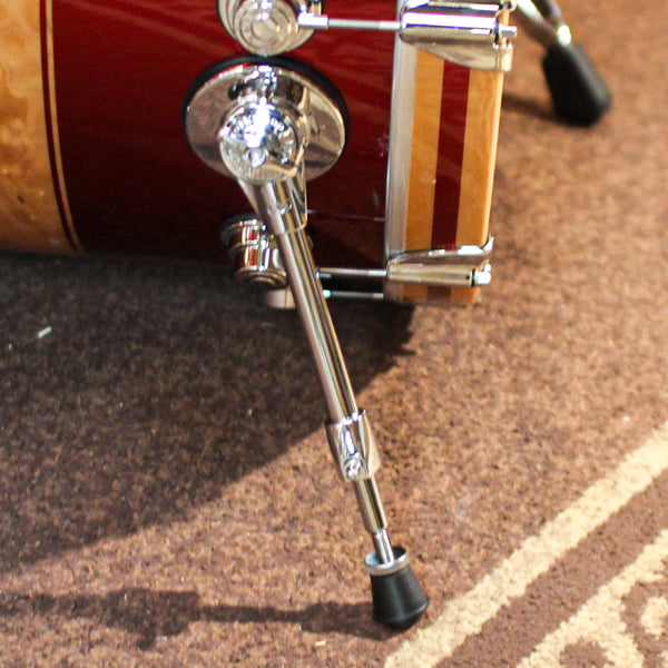 DW Collector's 333 Cherry Metallic Graphics over Heartwood Quilted Maple Drum Set - 22,10,12,14,16 - SO#1383153