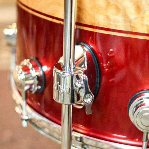 DW Collector's 333 Cherry Metallic Graphics over Heartwood Quilted Maple Drum Set - 22,10,12,14,16 - SO#1383153