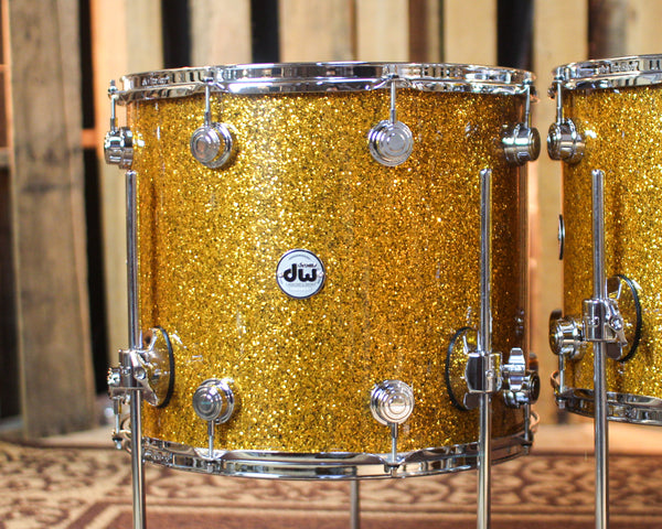 DW Collector's Maple 333 Burnt Orange Glass Drum Set - 22,10,12,14,16 - SO#1452310