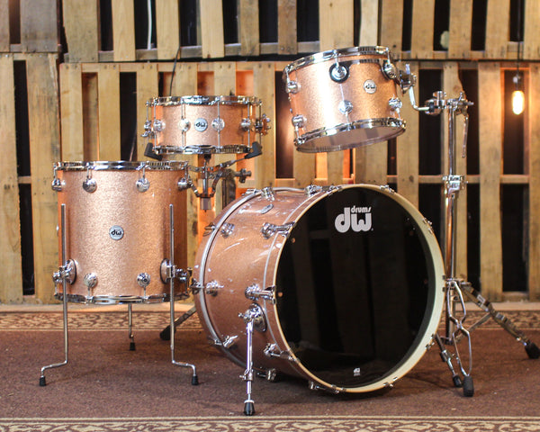 DW Collector's Maple 333 Real Copper Sparkle Drum Set - 22,13,16,14sn - SO#1435612