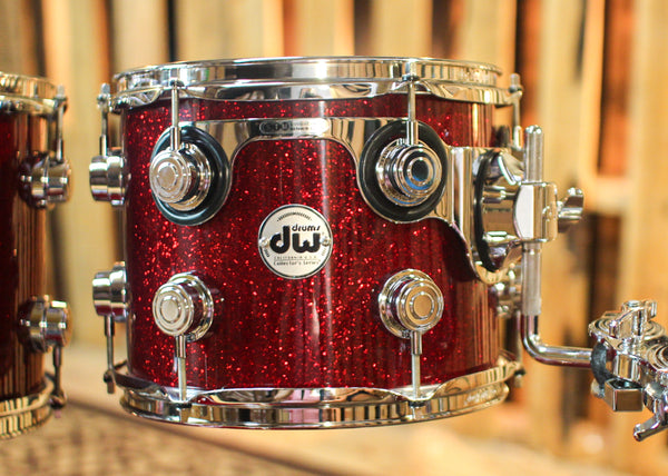 DW Collector's Maple 333 Ruby Glass Drum Set - 22,10,12,16,14sn - SO#1329248