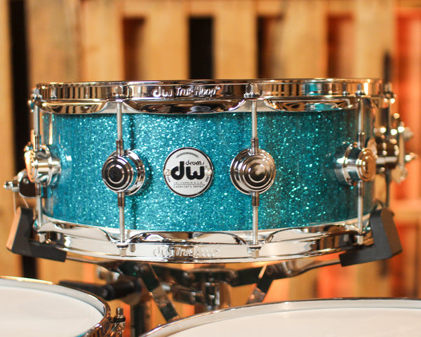 DW Collector's Maple 333 Teal Glass Drum Set - 20,12,14,16,14sn - SO#1429990
