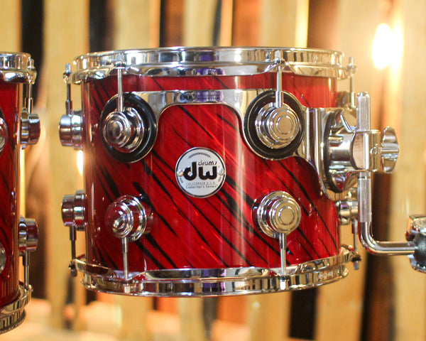 DW Collector's Maple 333 Twisted Red Lava Drum Set - 22,10,12,16 - SO#1447459