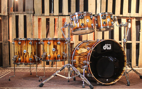 DW Collector's Maple Mahogany African Chen Chen Drum Set - 22,10,12,14,16 - SO#1332105