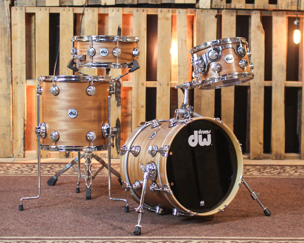 DW Collector's Maple Mahogany Natural Satin Oil Drum Set - 16,10,13,13 - SO#1439014