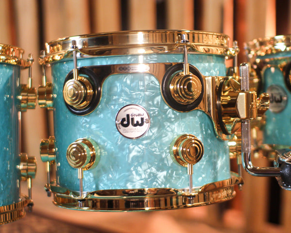 DW Collector's Maple Mahogany Seafoam Marine Drum Set - 22,8,10,12,14,16 - SO#1417224