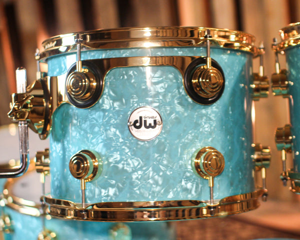 DW Collector's Maple Mahogany Seafoam Marine Drum Set - 22,8,10,12,14,16 - SO#1417224