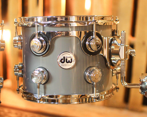 DW Collector's Maple Mahogany Solid Grey Lacquer Drum Set - 22,10,12,14,16 - SO#1438707