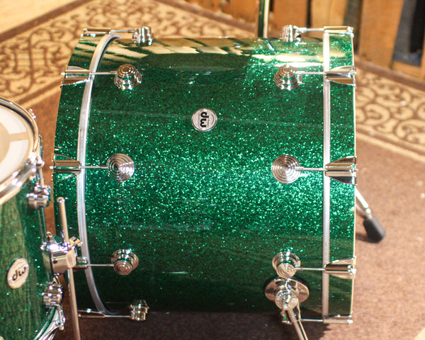 DW Collector's Maple SSC Green Glass Drum Set - 22,10,12,14,16,14sn - SO#1438709
